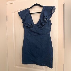 NWOT Denim dress Sz L